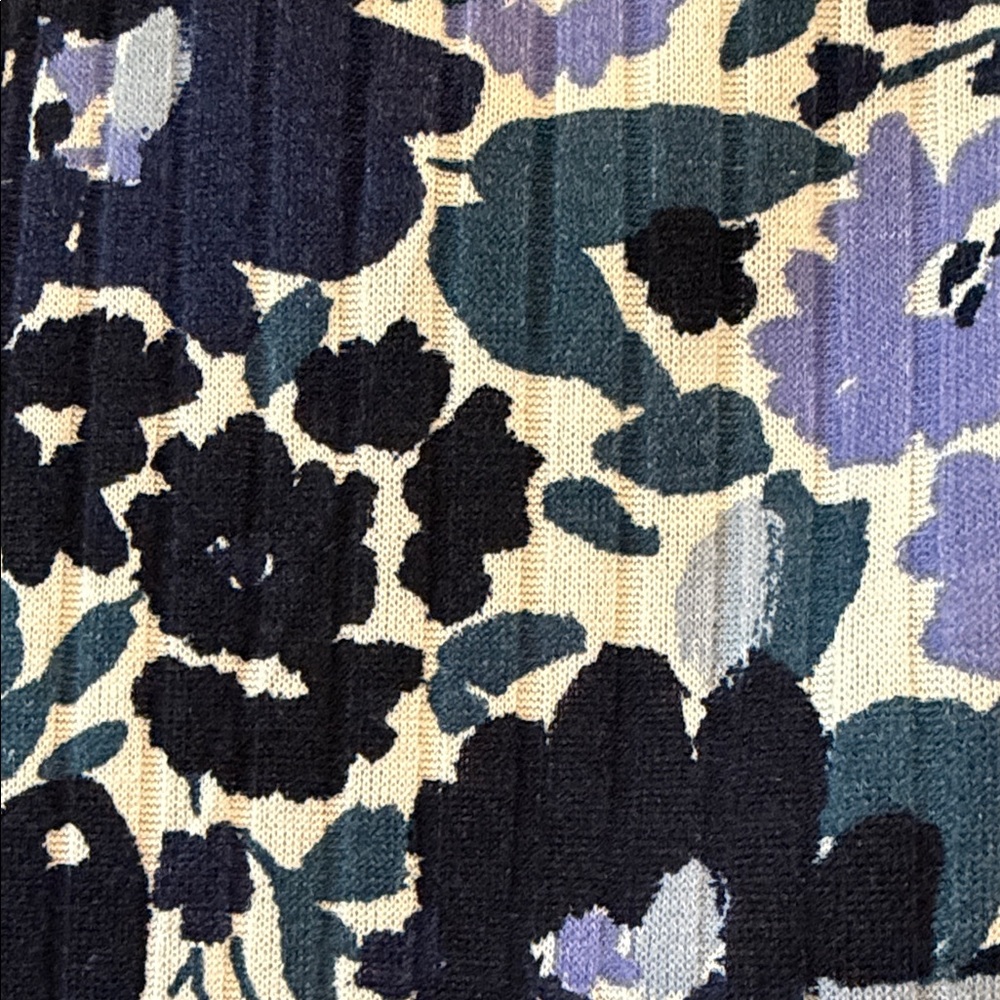 LuLaRoe Floral Maxi Skirt in Navy, Black, and Lavender - Picture 3 of 5